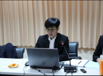 บรรยากาศการสอบเค้าโครงวิทยานิพนธ์
ของนางสาววิภาวรรณ จันทร์หอม