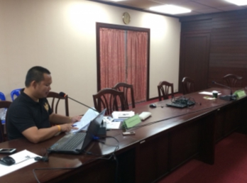 บรรยากาศการสอบป้องกันวิทยานิพนธ์
ของนายภัทรพล พัฒนาเมธากุล