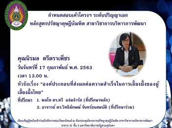 The Thesis Examination February 17, 2020