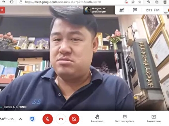 บรรยากาศการเรียนการสอนออนไลน์ หัวข้อ
“Q&A philosophy of paradigm”