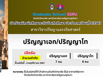 Department of Philosophy and Ethics,
Graduate School, Suan Sunandha Rajabhat
University