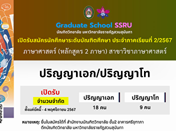 Program of Linguistics, Graduate School,
Suan Sunandha Rajabhat University