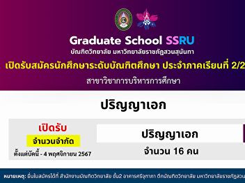 Field of Educational Administration,
Graduate School, Suan Sunandha Rajabhat
University