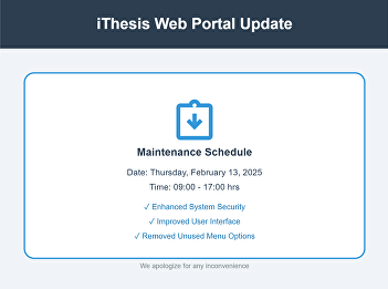 Update: iThesis Web Portal System
Maintenance