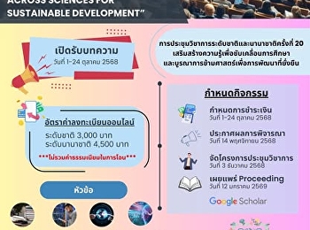 โอกาสครั้งสำคัญของนักวิชาการ นักวิจัย
และนักศึกษามาถึงแล้ว