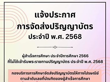 Announcement: Graduation Certificate
Delivery for the Academic Year 2025
