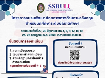 Announcement: English Language
Proficiency Enhancement Training Program
for Graduate Students