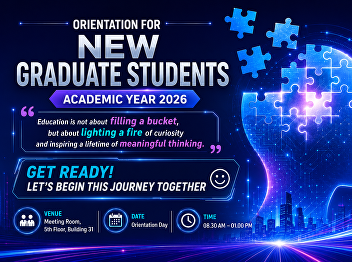 Orientation for new students, academic
year 2026, Graduate School, Suan
Sunandha Rajabhat University.
