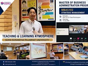 The learning environment in the Business
Administration program. Graduate School,
Suan Sunandha Rajabhat University