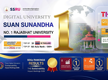 Suan Sunandha Rajabhat University has
secured the top spot among all Rajabhat
universities nationwide in the
Webometrics Ranking 2026 Edition.